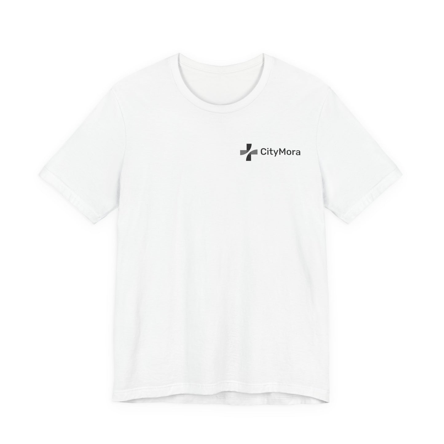 Casual Unisex Tee - 'CityMora' Motivational Short Sleeve Shirt - Black
