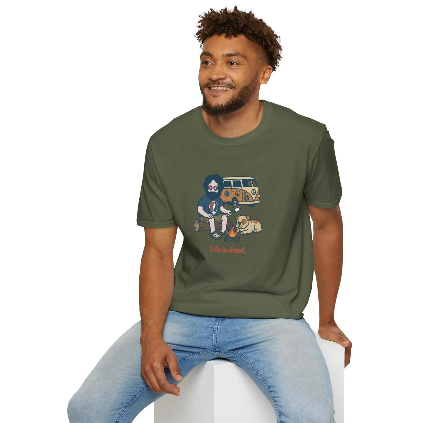 Grateful Dead Life is Dead Soft-Style T-Shirt Campin' Jerry
