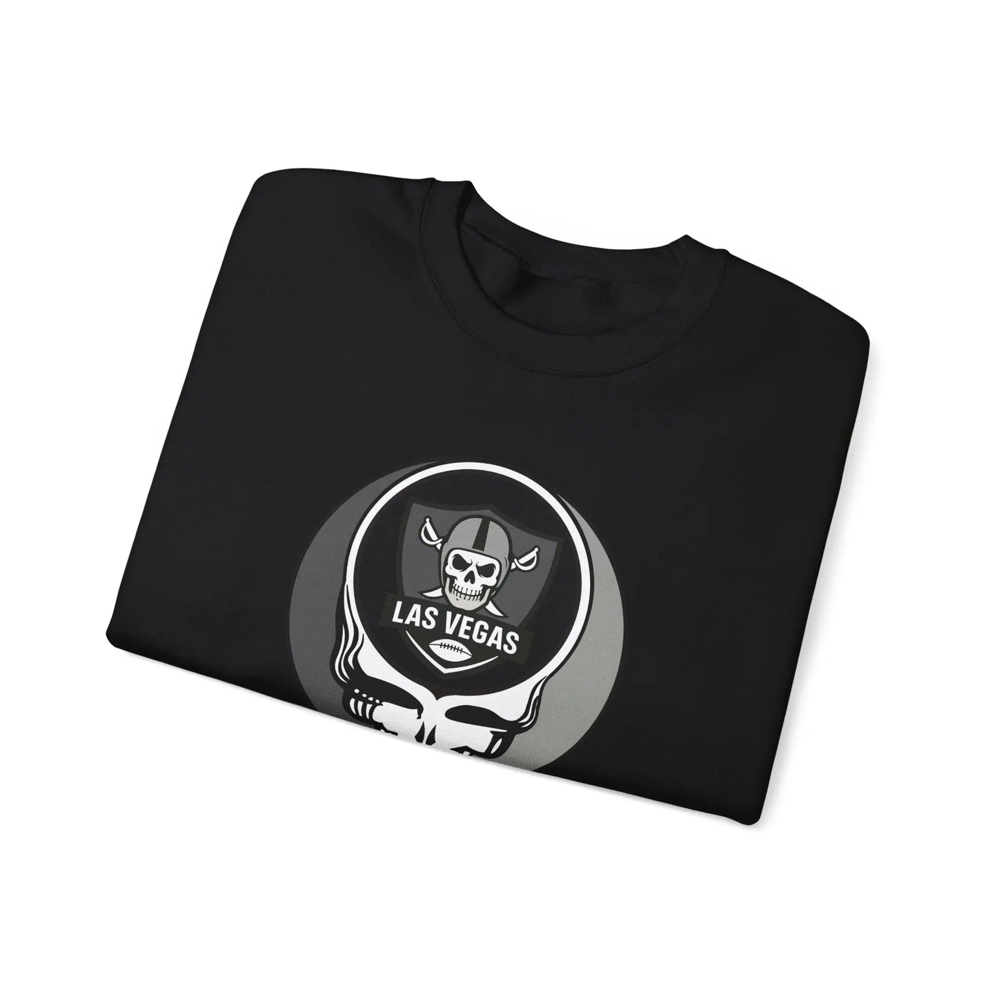 Grateful Dead Stealie Crewneck Sweatshirt Heavy Blend Las Vegas Raiders NFL