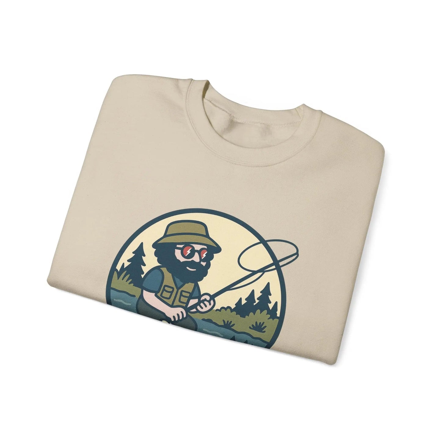 Life is dead Crewneck Sweatshirt Heavy Blend Fly Fishin' Jerry