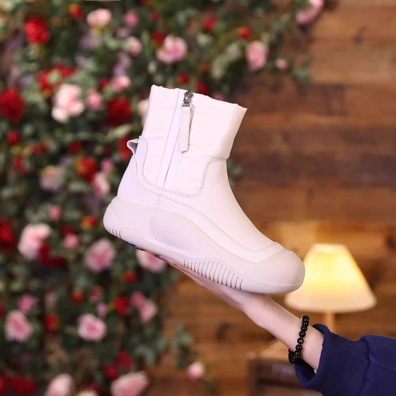 Women’s Plush Waterproof Side-Zip Snow Boots