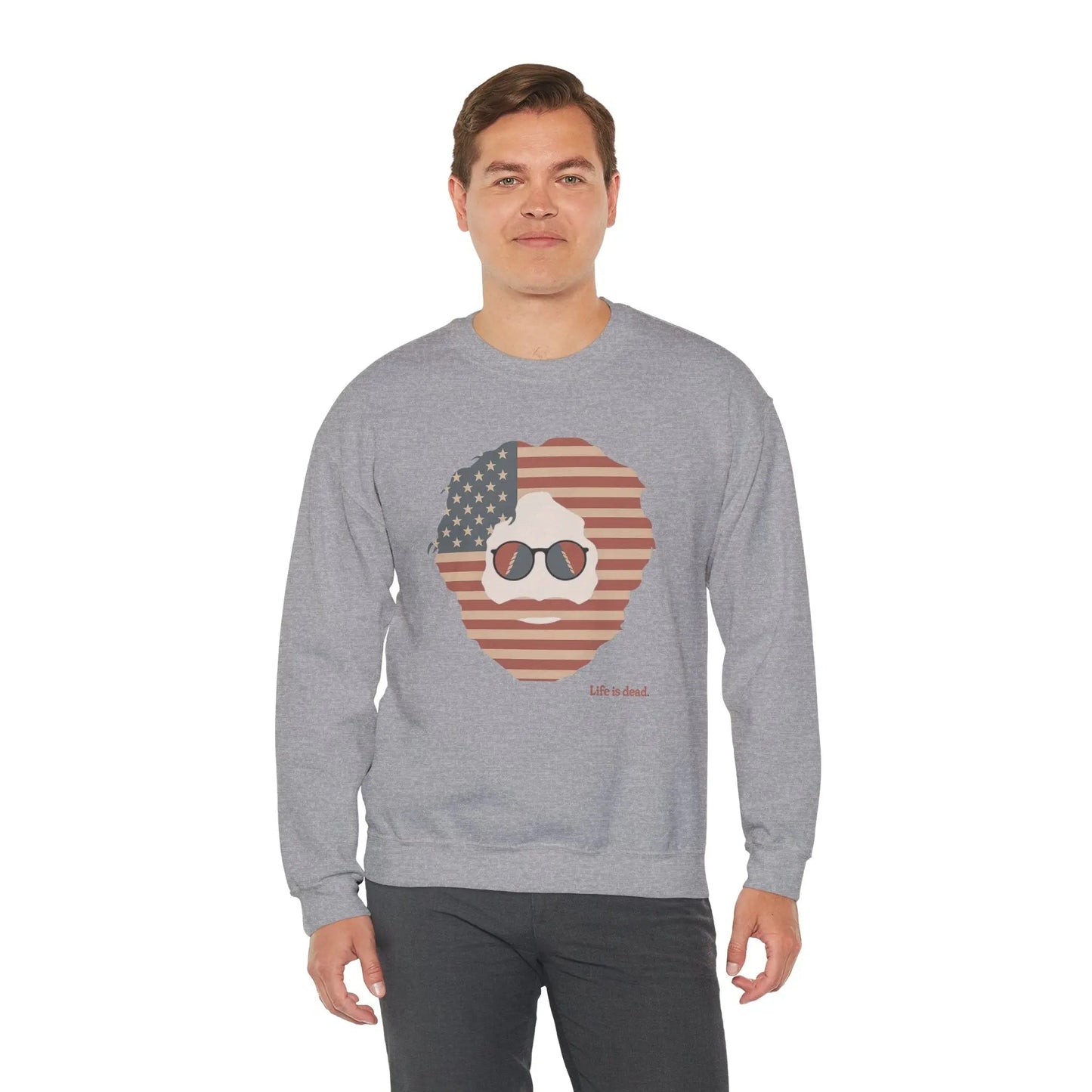 Stars & Stripes Jerry Life is dead Crewneck Sweatshirt