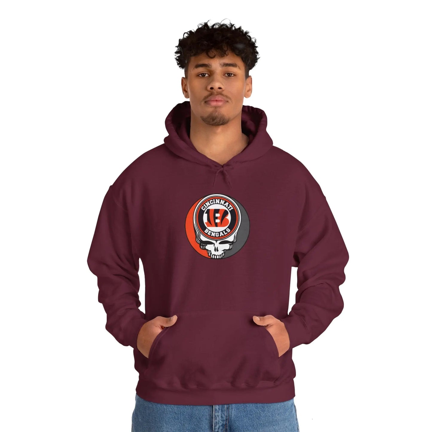 Gridiron Collection Cincinnati Bengals Grateful Dead Steal Your Face Unisex Hoodie
