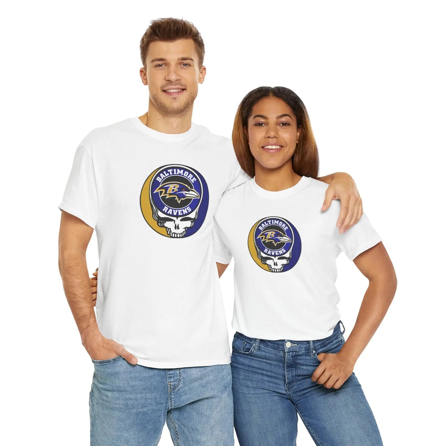 Baltimore Ravens Grateful Dead T-Shirt Steal Your Face Artwork