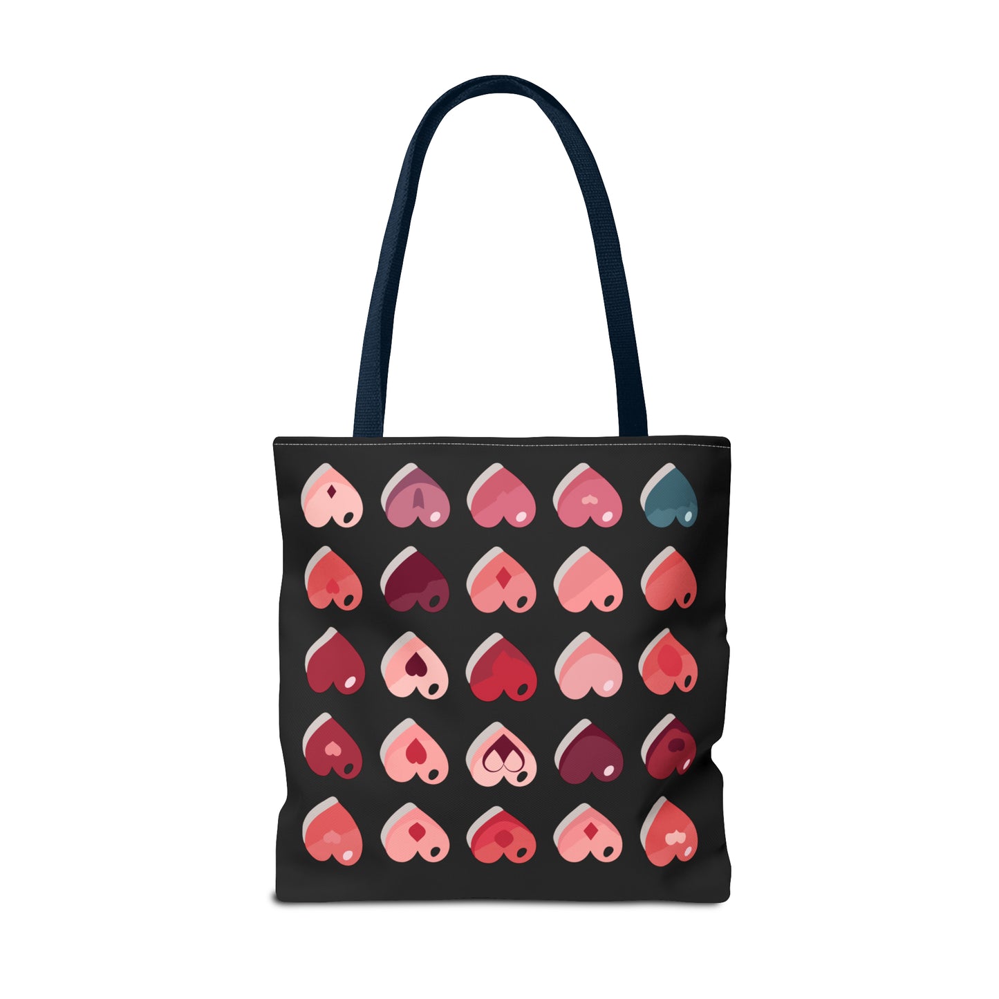 Valentine's black Tote Bag (AOP)