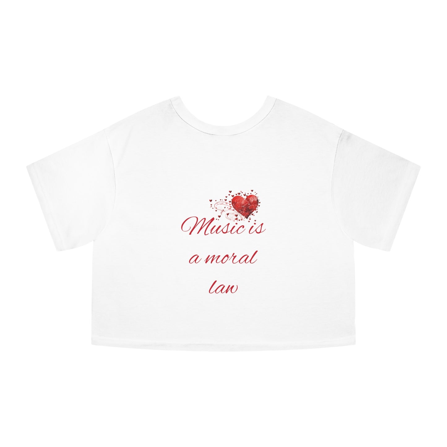 Valentine's and musical combination Champion Women's Heritage Cropped T-Shirt for valentine's day.