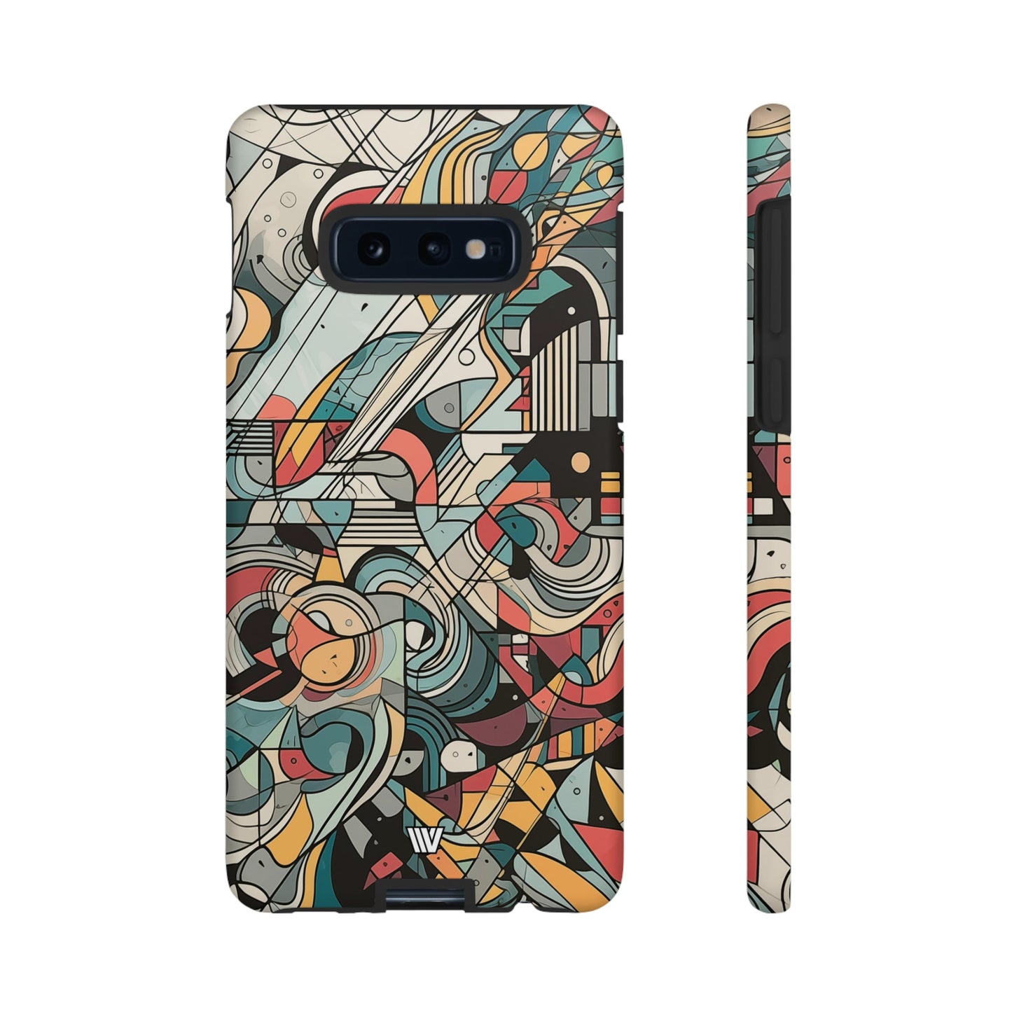 Abstract Doodle Tough Phone Case Dual-Layer Protection