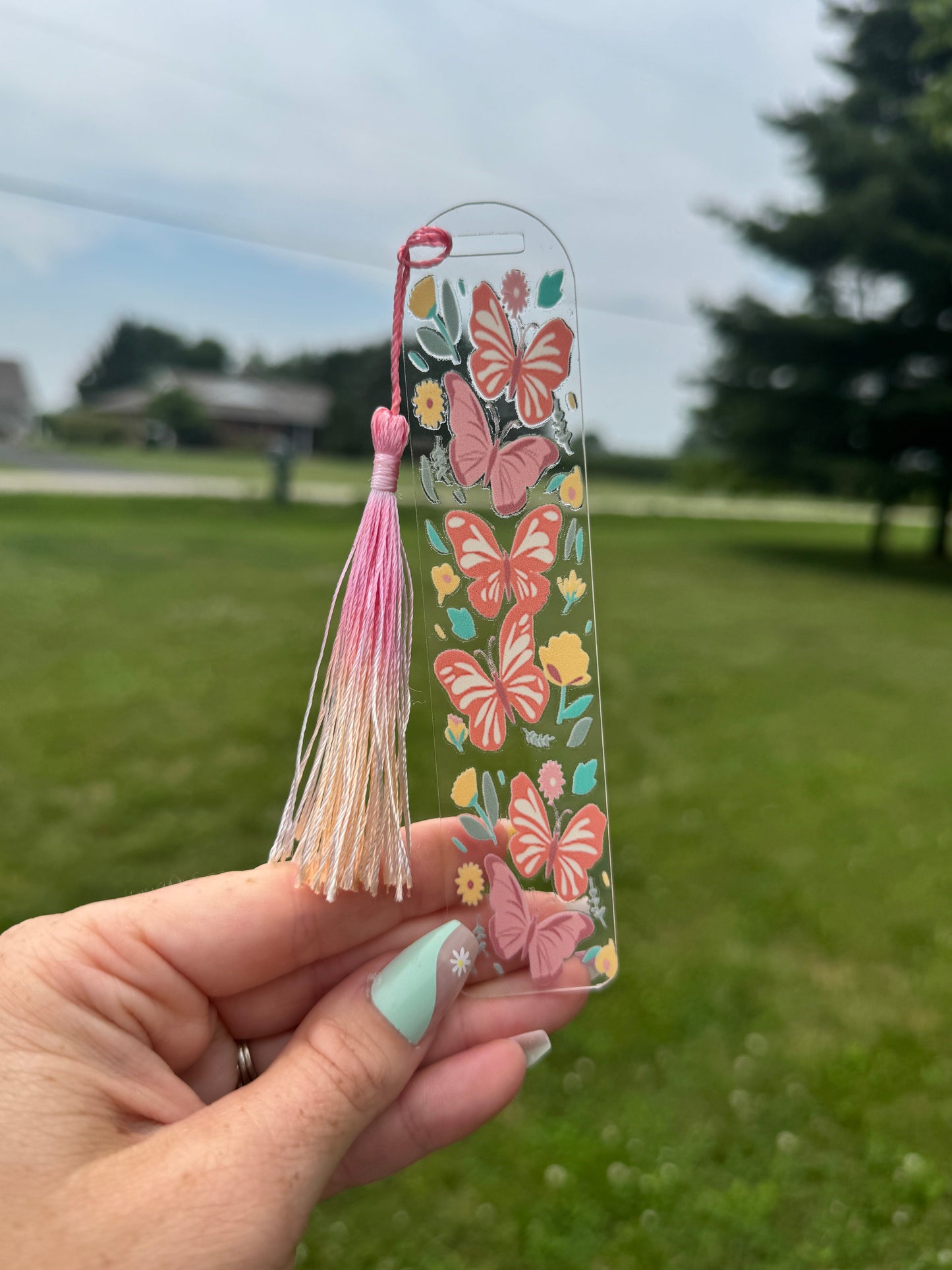 Acrylic Vibrant Bookmark Durable Bookmark Sawdust and Cedar