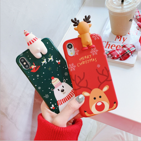 Santa Claus Christmas Cartoon TPU Back Cover Phone Case