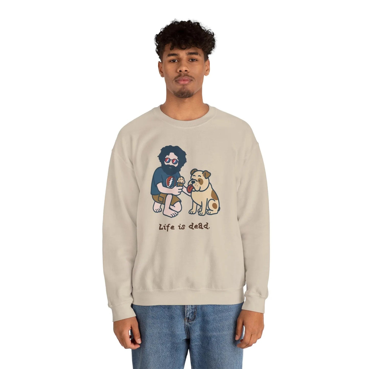 Crewneck Sweatshirt Heavy Blend Jerry and Frank Are Sharin' Life is dead.