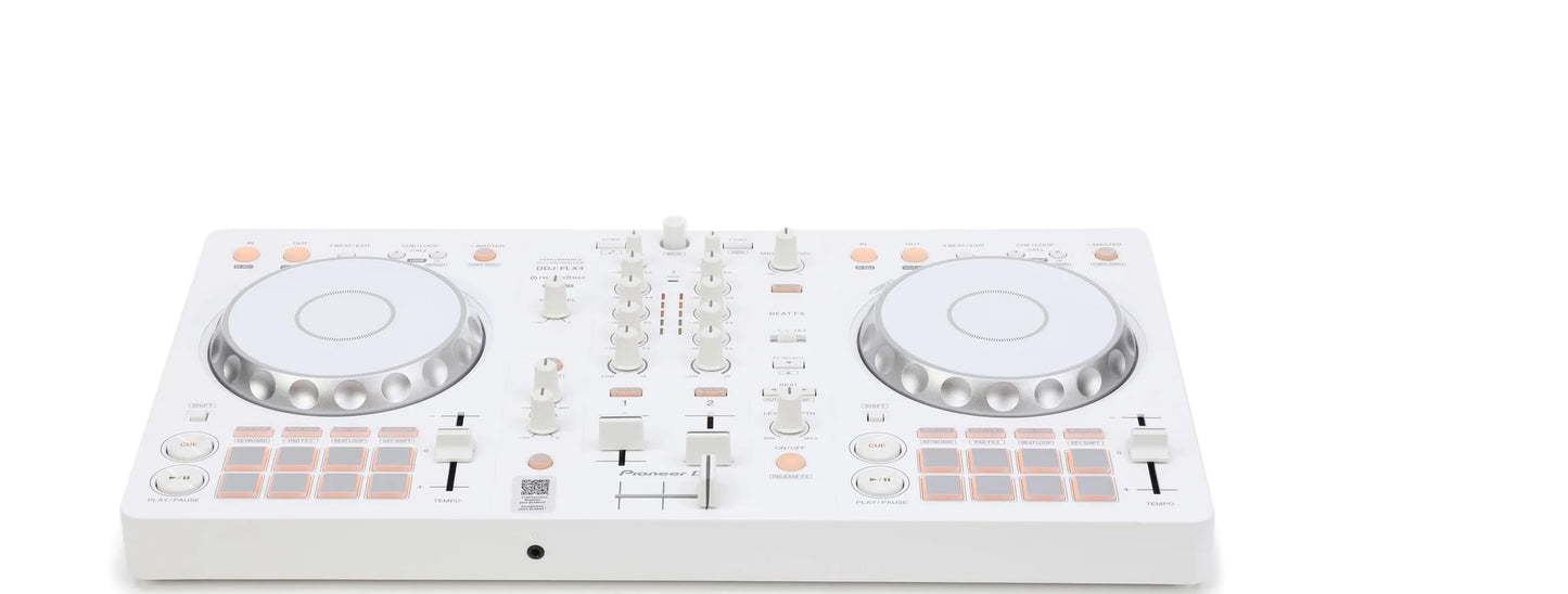 Pioneer DJ DDJ-FLX4 2-deck rekordbox and Serato DJ Controller - White, Limited Edition -NEW