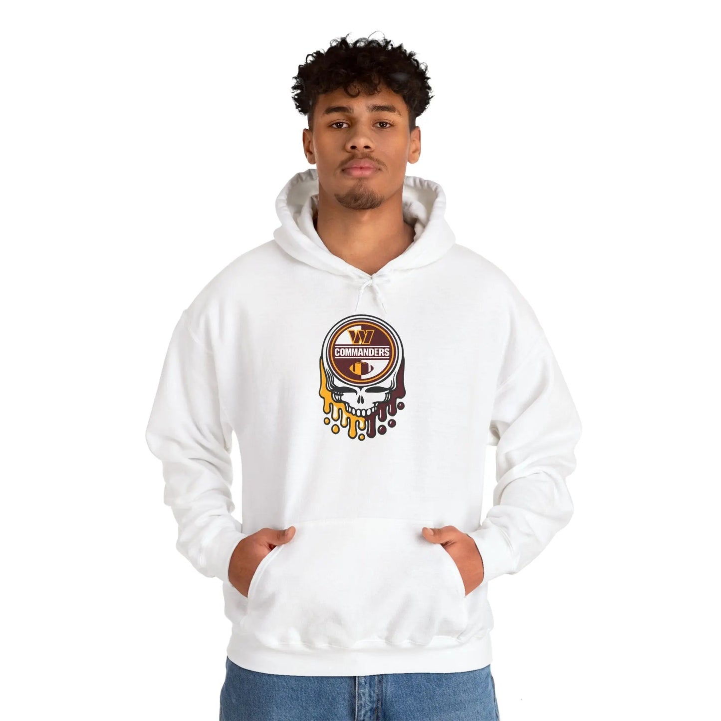 Washington Commanders Grateful Dead Hooded Sweatshirt The Gridiron Collection