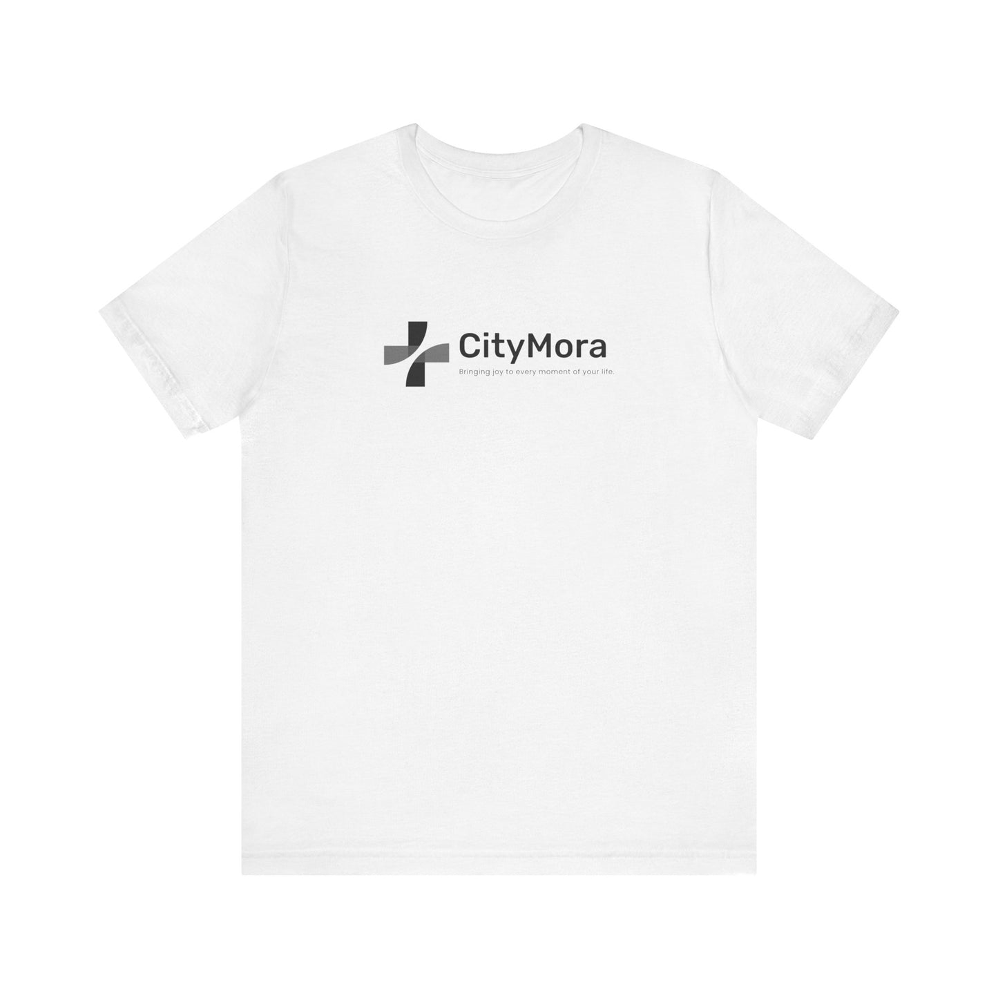 Casual Unisex Tee - 'CityMora' Motivational Short Sleeve Shirt - Black