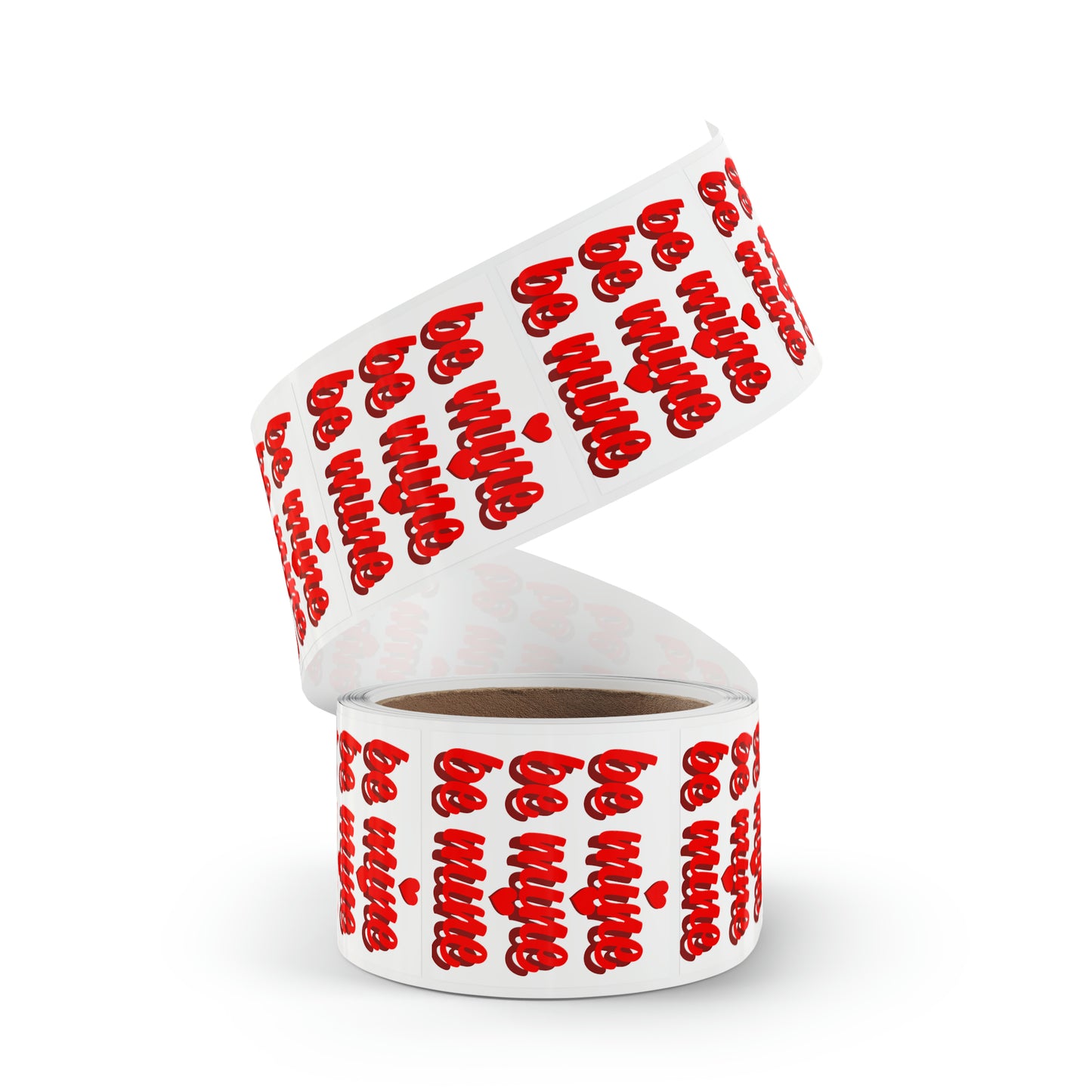 Valentine's day Be mine Square Sticker Label Roll