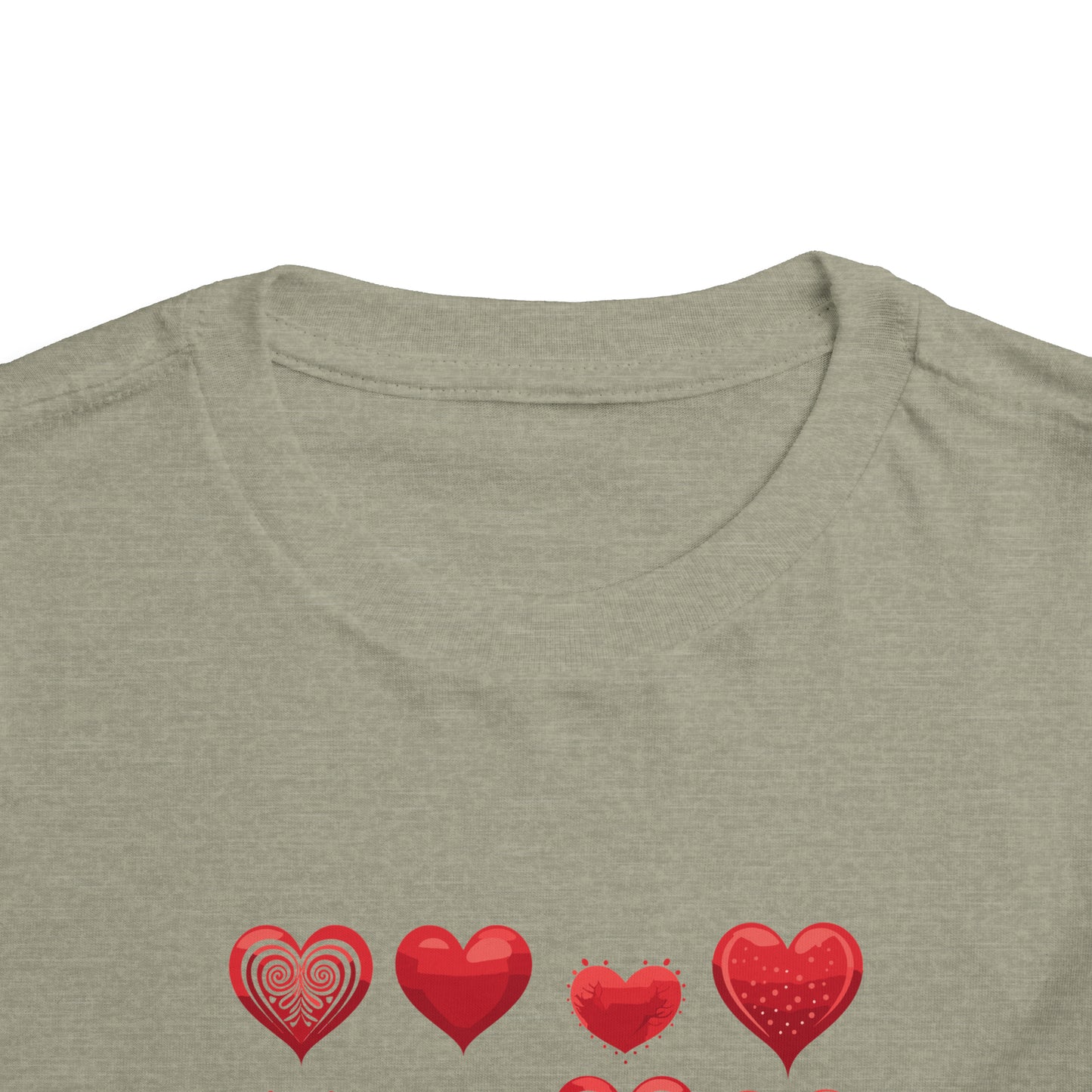 Red hearts shape design Toddler Short Sleeve Tee