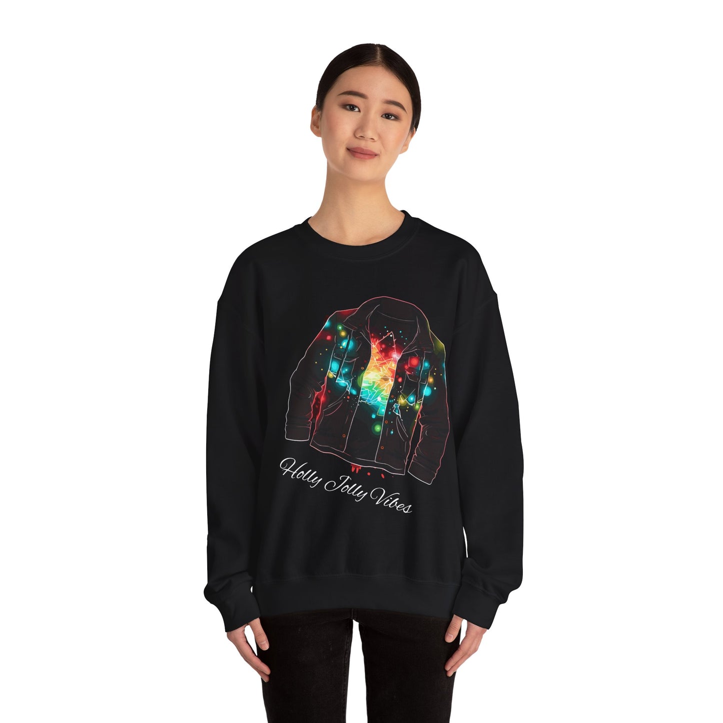 Holly Jolly Vibes Christmas Shirt Unisex Sweatshirt Gildan
