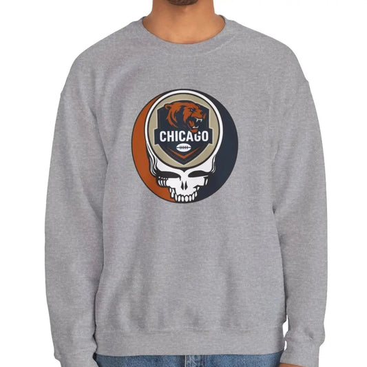 Gridiron Collection Chicago Bears Grateful Dead Stealie Crewneck Sweatshirt