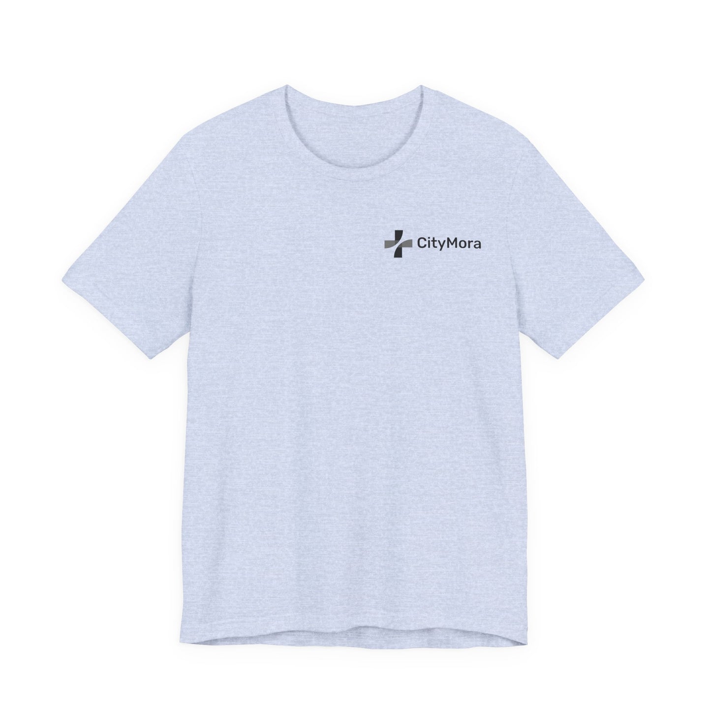 Casual Unisex Tee - 'CityMora' Motivational Short Sleeve Shirt - Black
