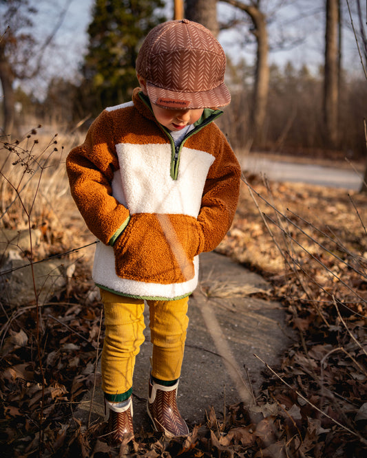 Camel Sherpa Pullover Warm Fleece Pullover