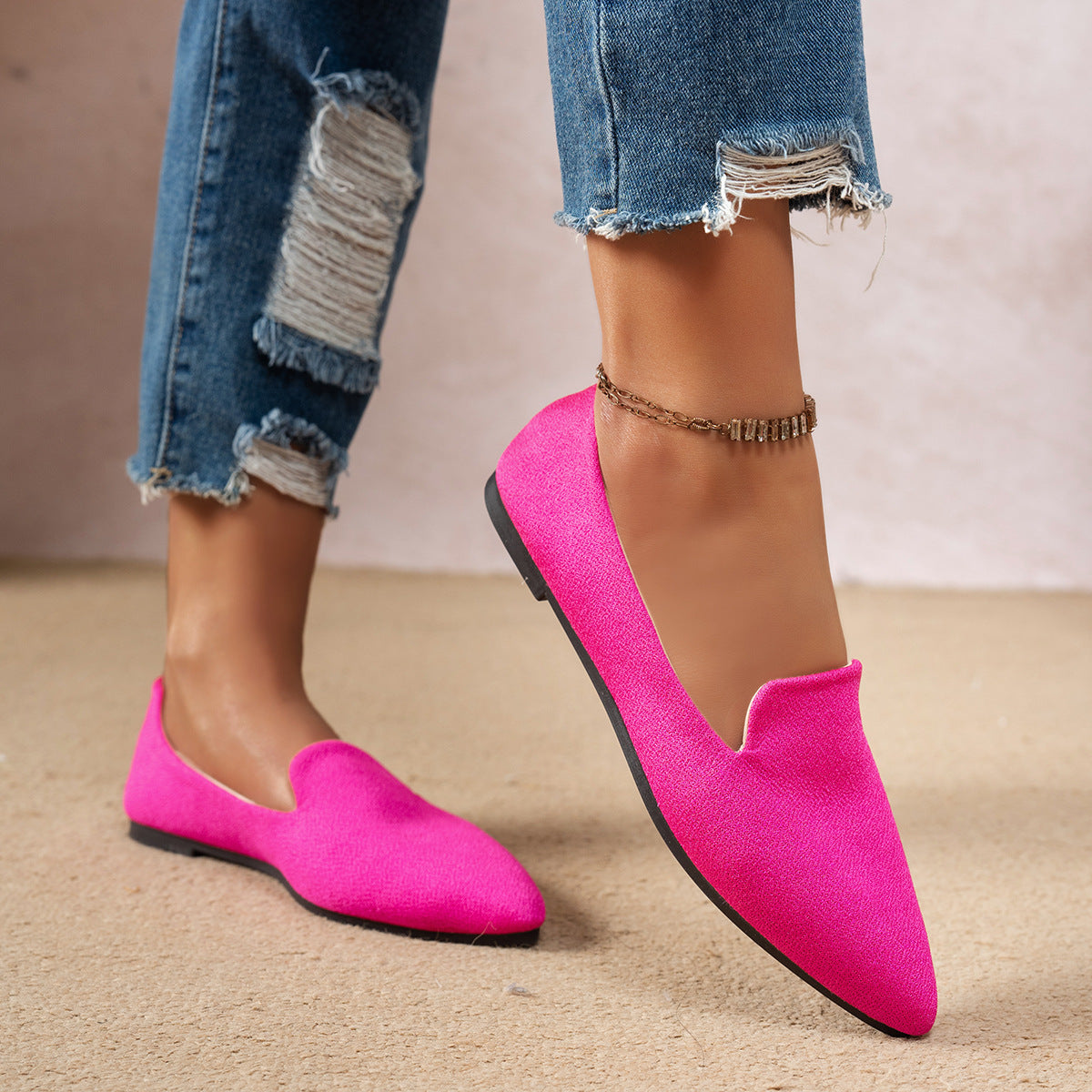 Flat Pointed-Toe Thin Shoes Casual Everyday Flats Women’s