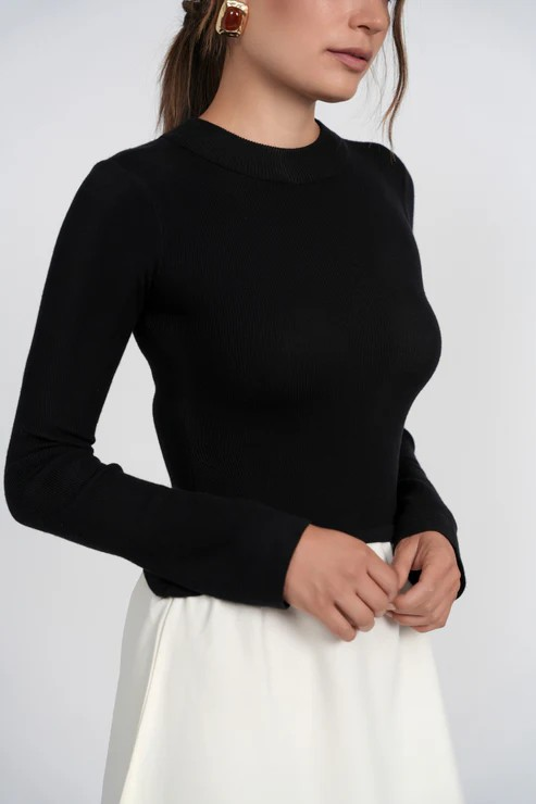 Knit Ribbed Sweater Dress Noel