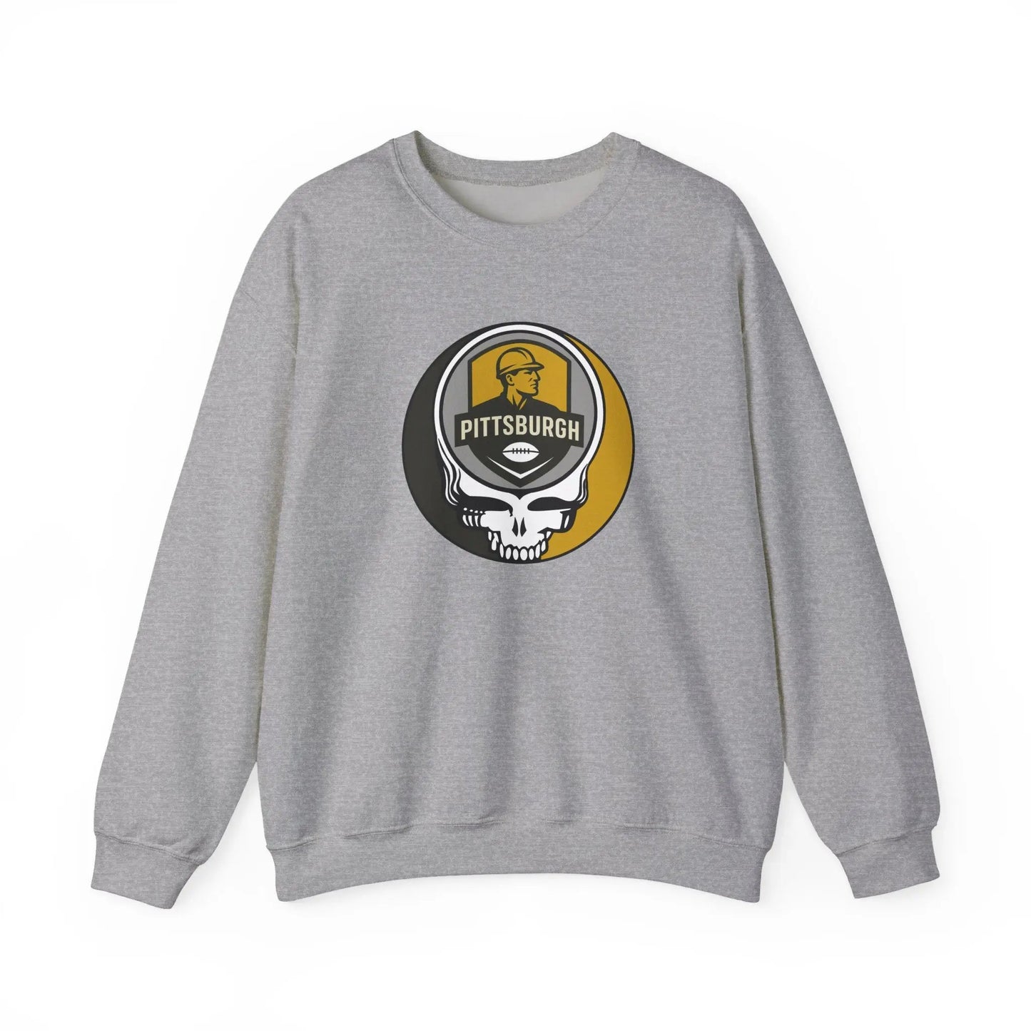 Grateful Dead Stealie Crewneck Sweatshirt Unisex Heavy Blend NFL The Gridiron Collection Pittsburgh Steelers