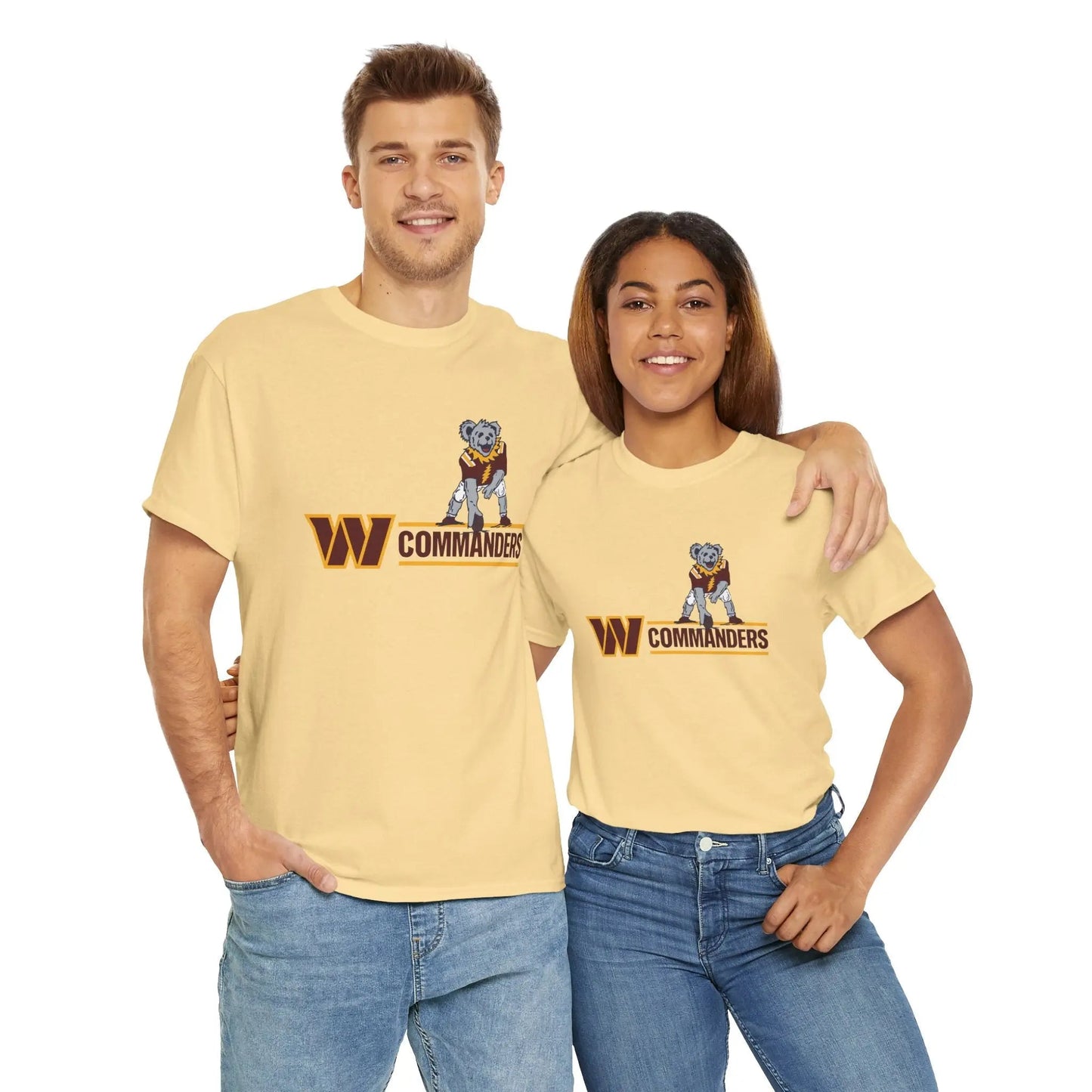 Washington Commanders Dancing Bear Grateful Dead T-Shirt The Gridiron Collection