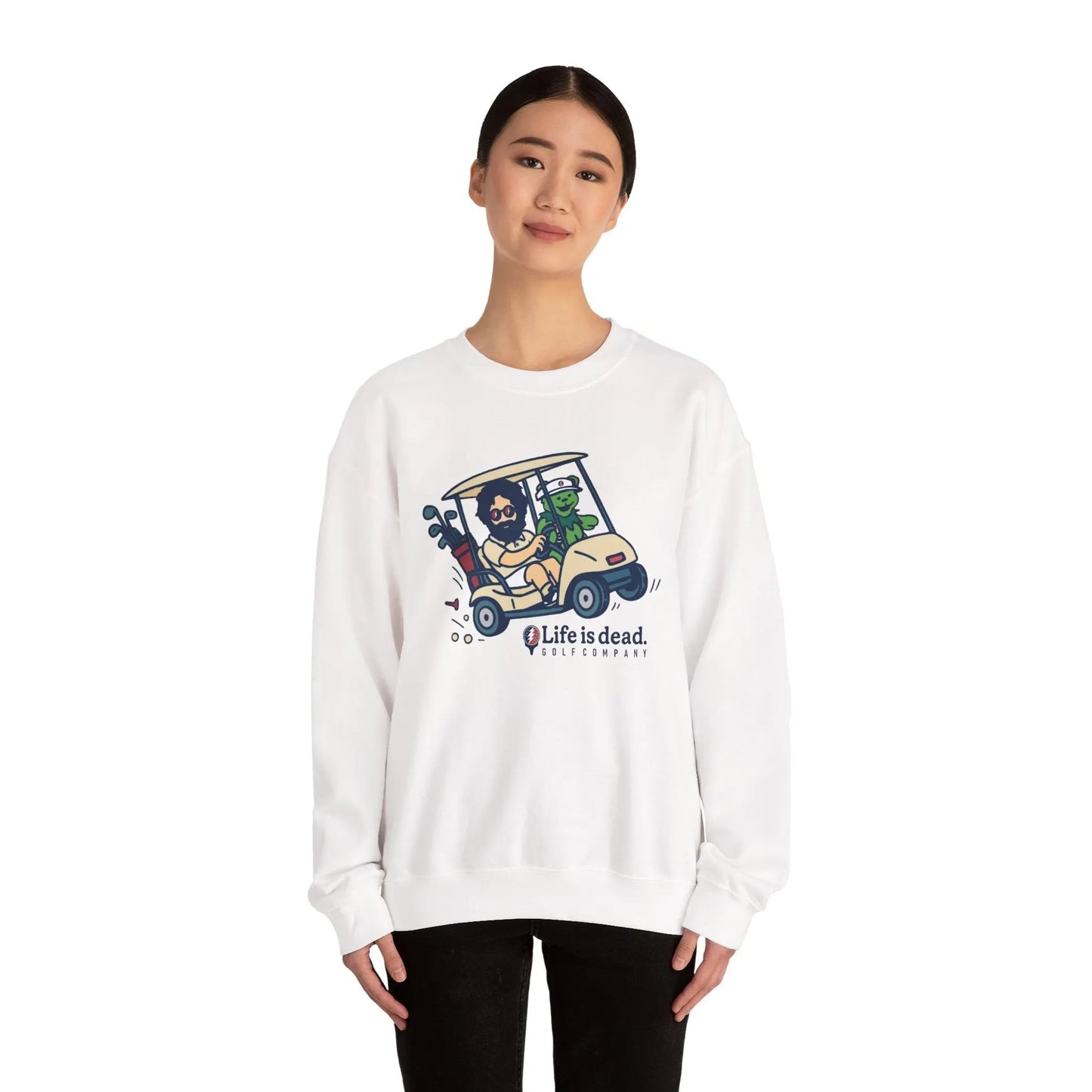 Life is dead. Crewneck Sweatshirt Unisex Heavy Blend Crewneck Sweatshirt Gildan
