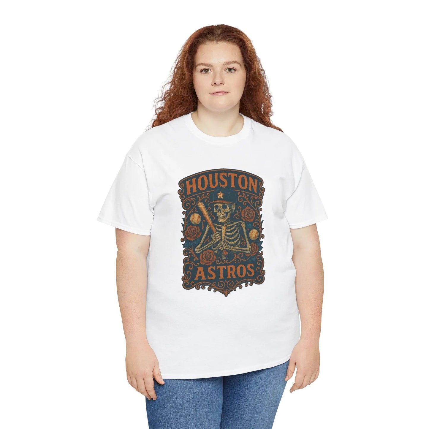 Houston Astros Retro Poster Art T-shirt Baseball The Ballpark Collection
