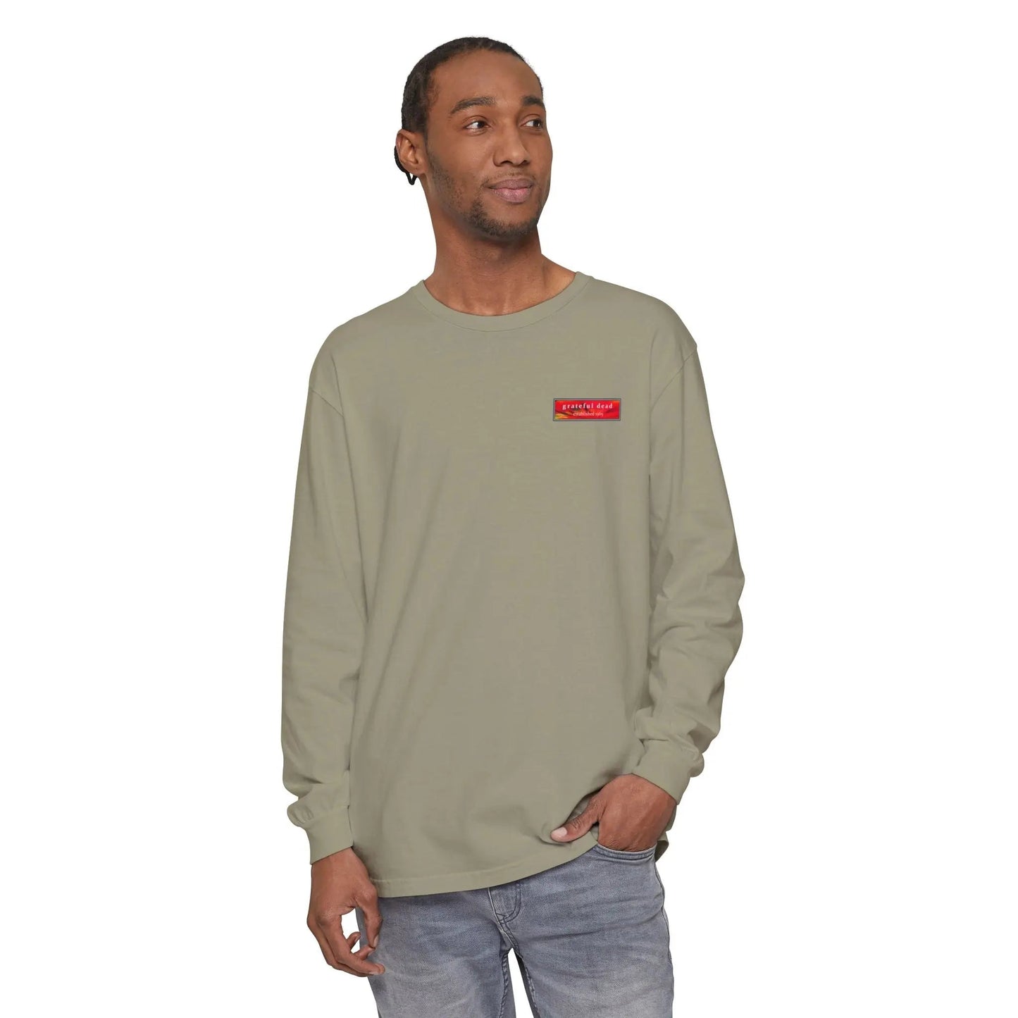 Grateful Dead Tie Dye Dancing Bear Garment-dyed Long Sleeve T-Shirt Vineyard Collection