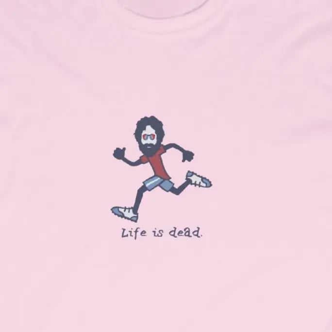Grateful Dead Ultra-Cotton Long Sleeve Tee Life is dead. Runner Jerry