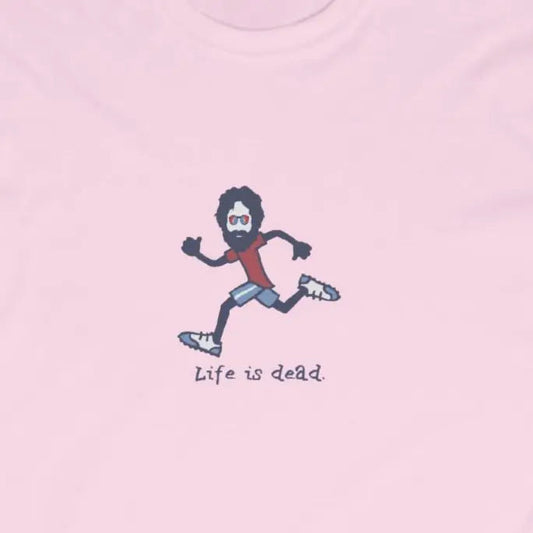 Grateful Dead Ultra-Cotton Long Sleeve Tee Life is dead. Runner Jerry