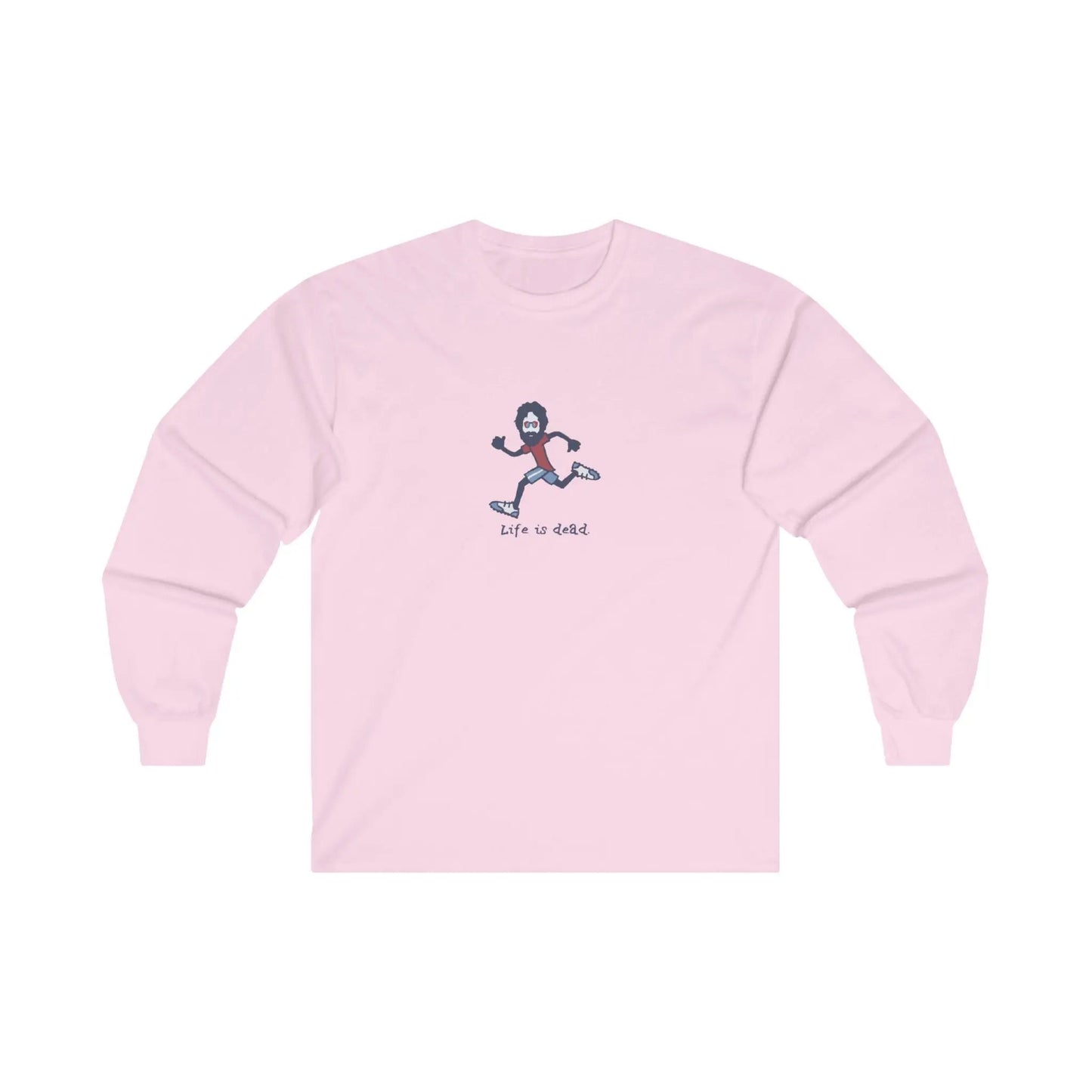 Grateful Dead Ultra-Cotton Long Sleeve Tee Life is dead. Runner Jerry