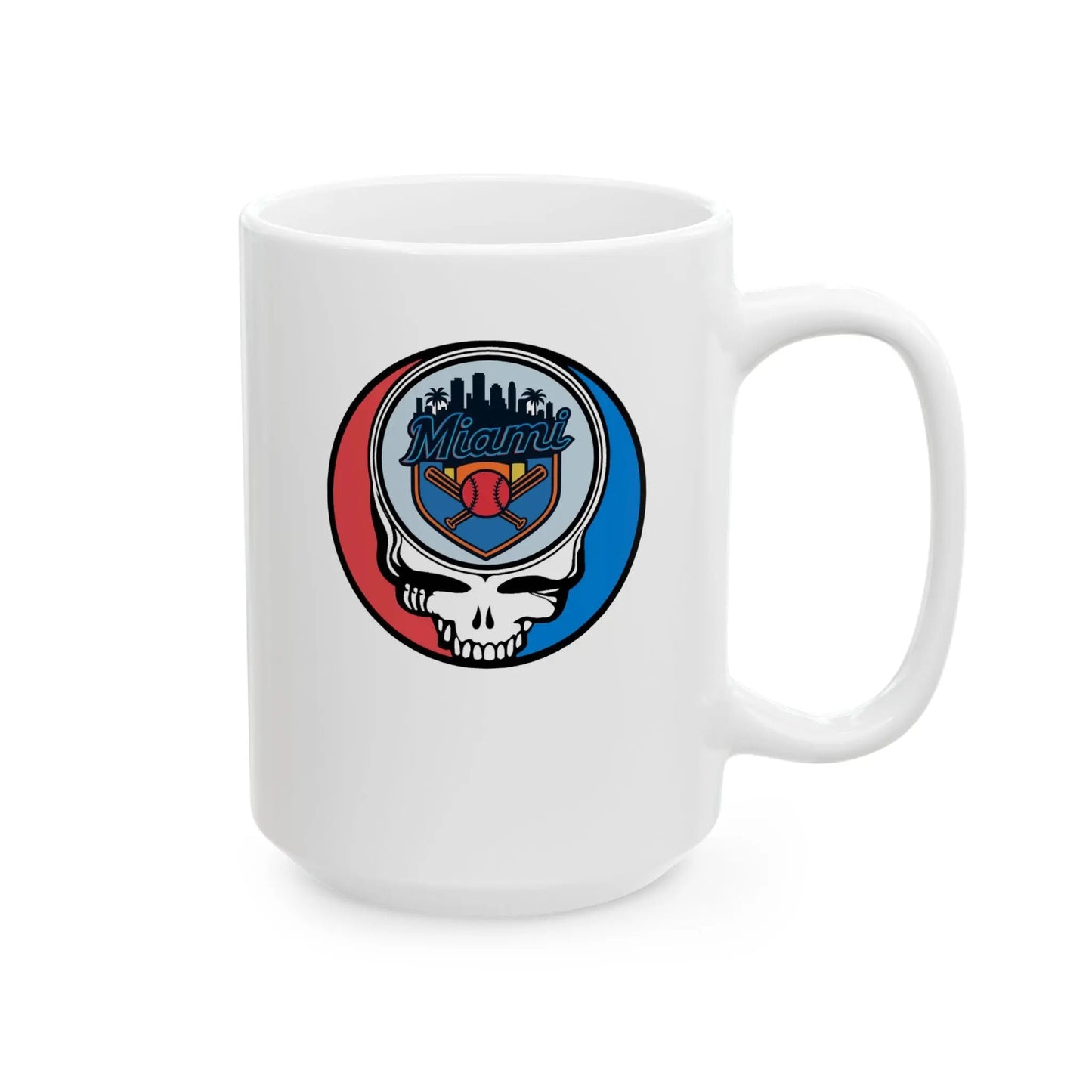 Miami Baseball Edition Stealie Ceramic Mug 15 Ounce MLB