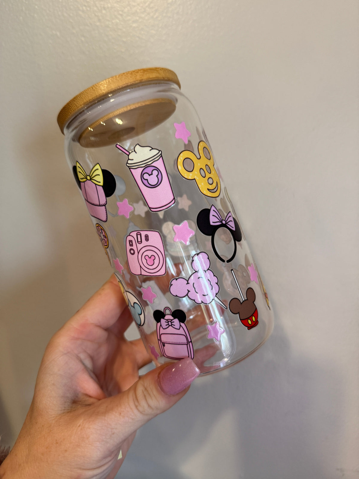 Magical Park Treats Pastel Design Glass Cup Sawdust and Cedar