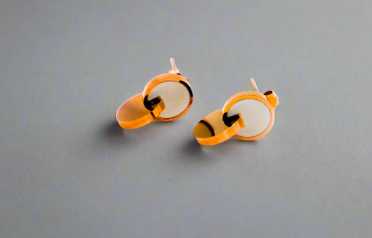 Rosy Radiance Rose Gold Circle Earrings