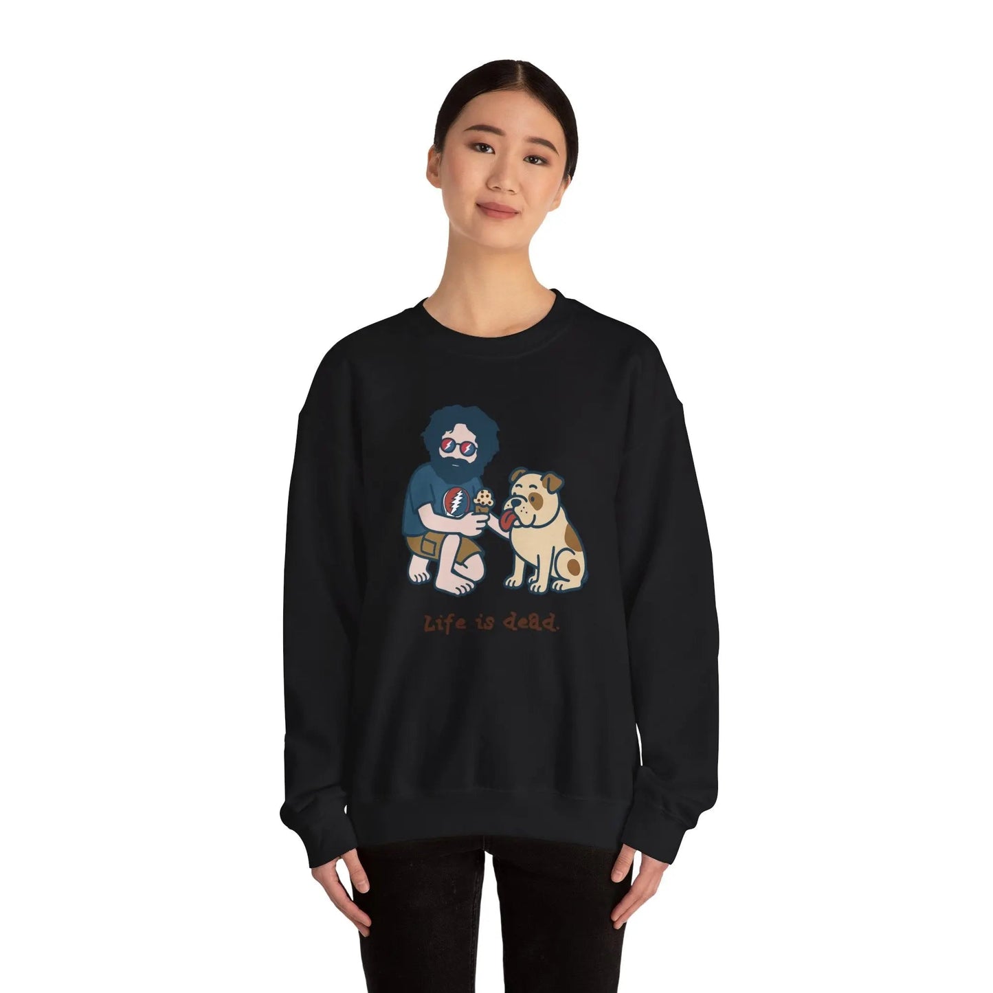 Crewneck Sweatshirt Heavy Blend Jerry and Frank Are Sharin' Life is dead.