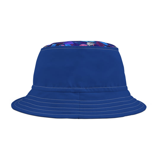 Blue AOP Bucket Hat Unisex 100% Polyester