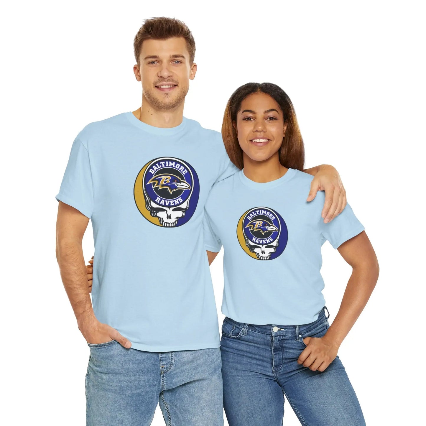 Baltimore Ravens Grateful Dead T-Shirt Steal Your Face Artwork