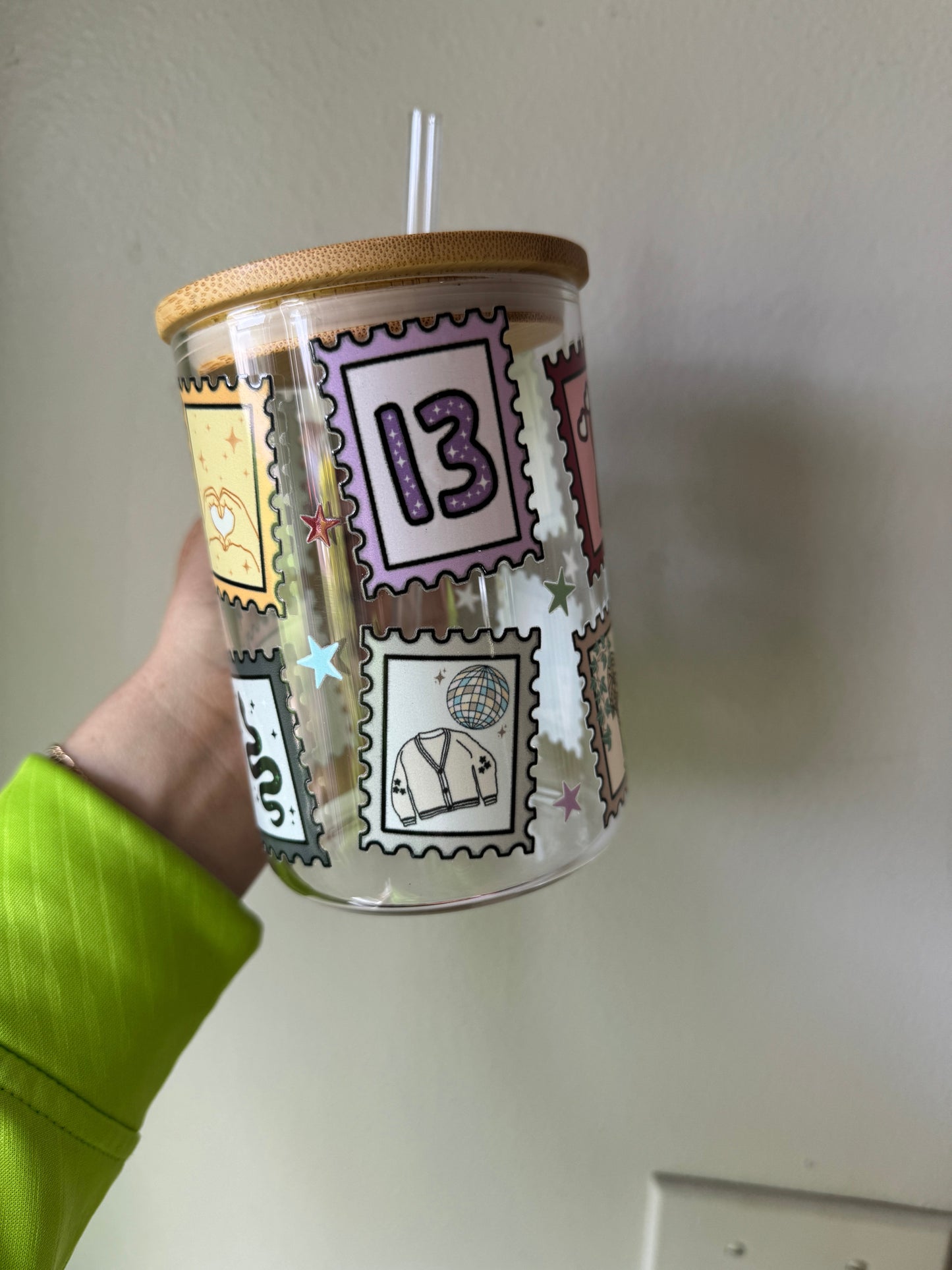 Postmarked with Love Glass Cup Taylor Swift Drinkware