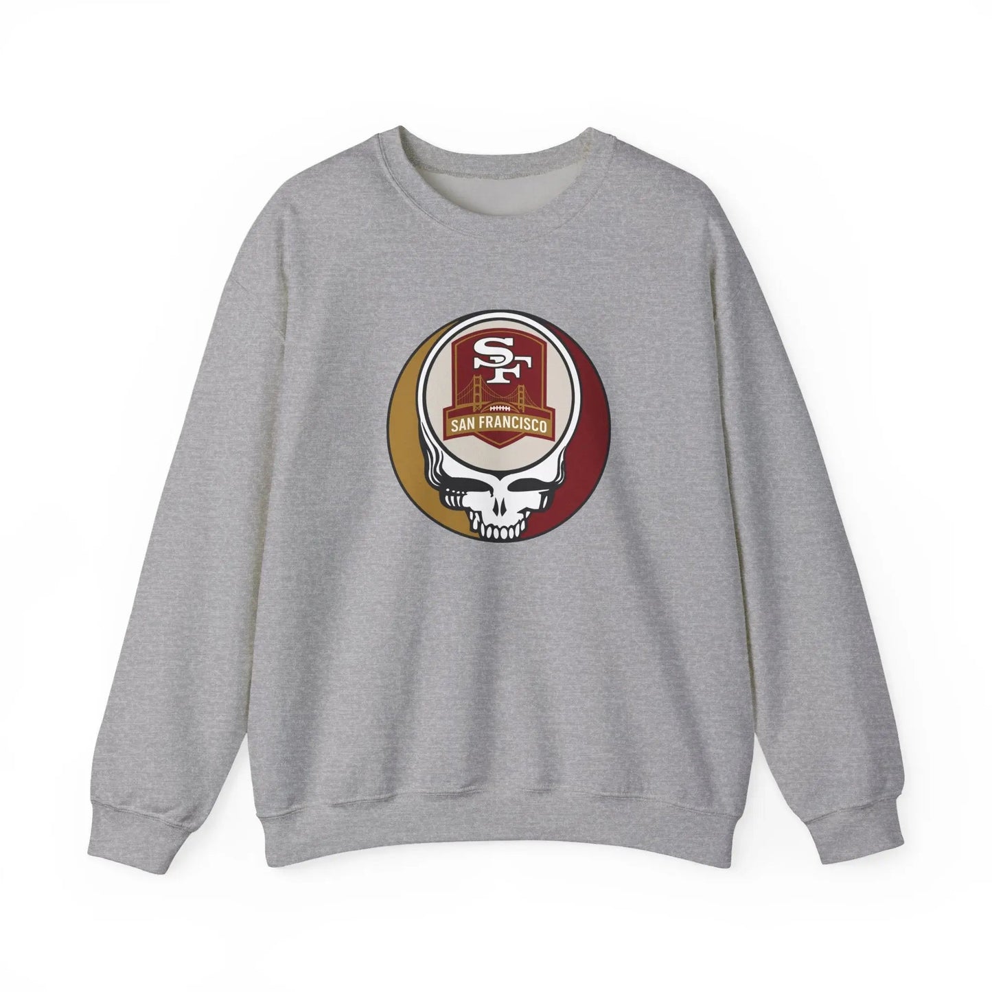 San Francisco 49ers Grateful Dead Stealie Crewneck Sweatshirt Heavy Blend