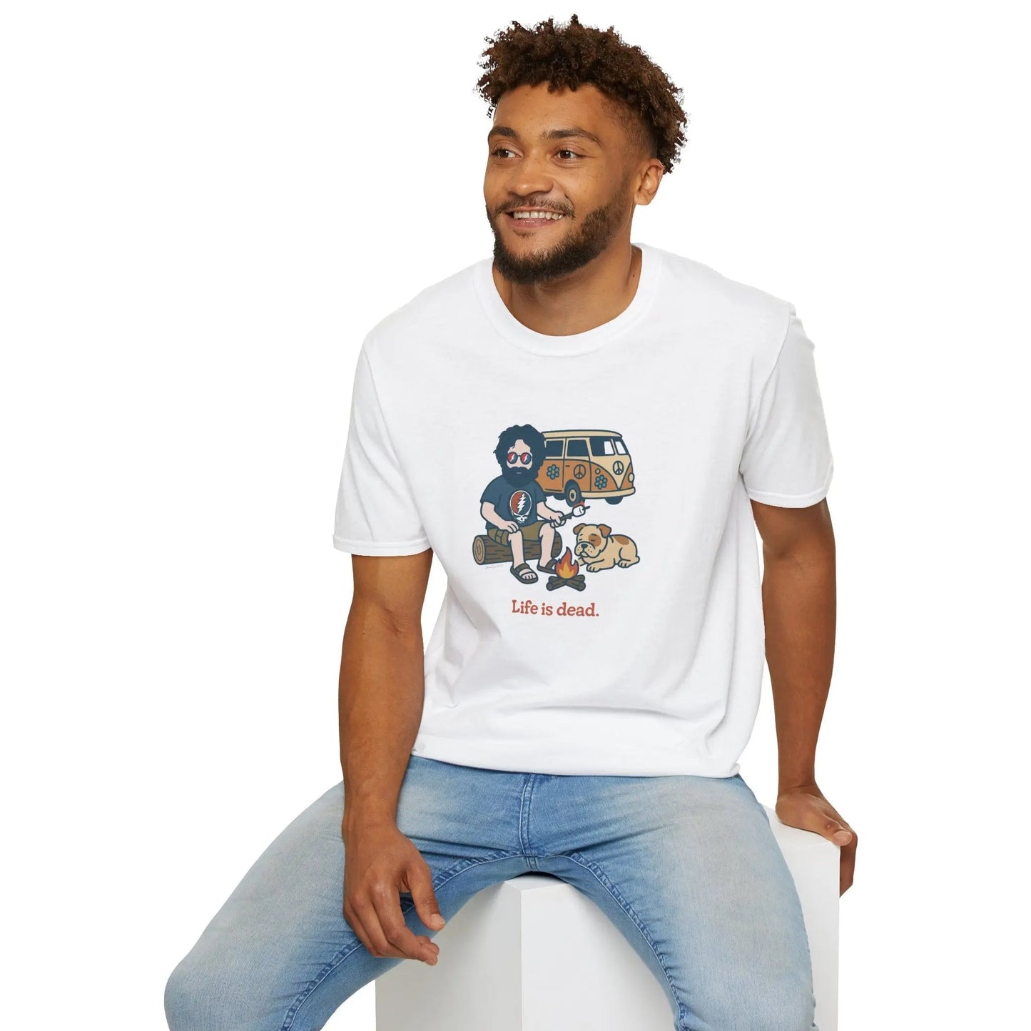 Grateful Dead Life is Dead Soft-Style T-Shirt Campin' Jerry