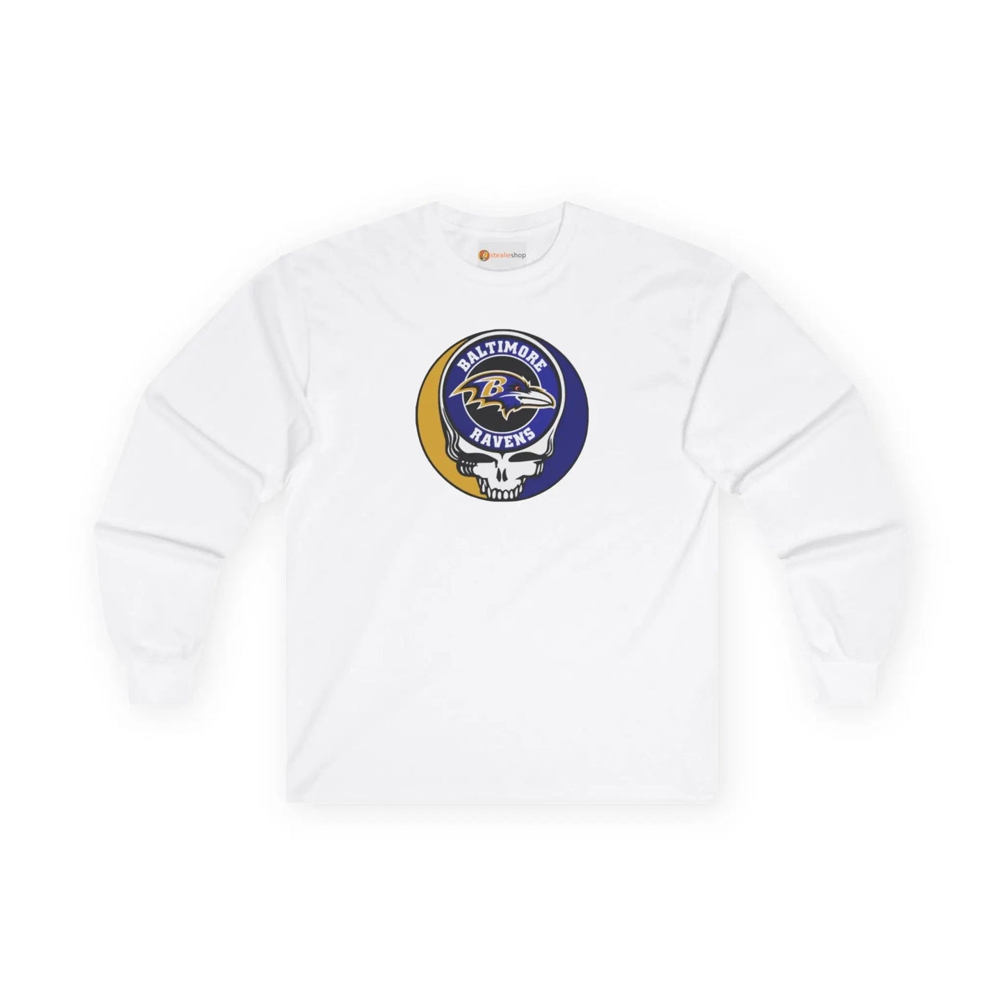 Baltimore Ravens Grateful Dead Long Sleeve Ultra-Cotton Tee The Gridiron Collection