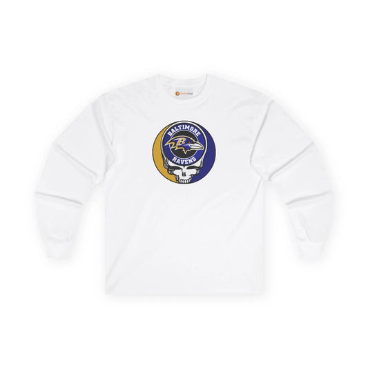 Baltimore Ravens Grateful Dead Long Sleeve Ultra-Cotton Tee The Gridiron Collection