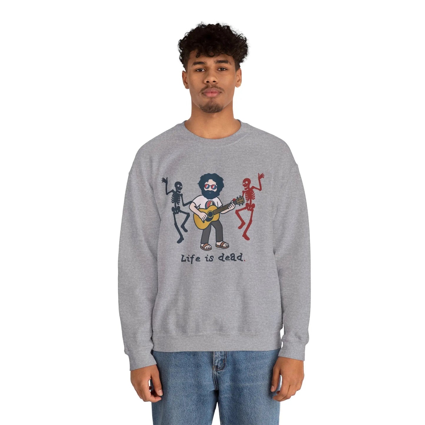 Life is dead. Crewneck Sweatshirt Heavy Blend Unisex Jerry's Jammin'