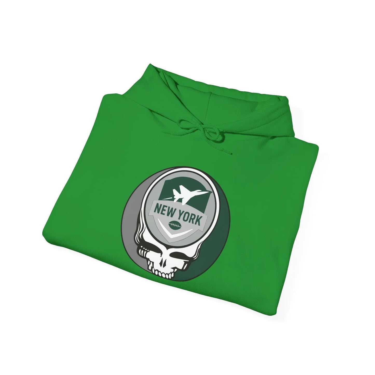 New York Jets Stealie Hoodie Grateful Dead Hooded Sweatshirt The Gridiron Collection