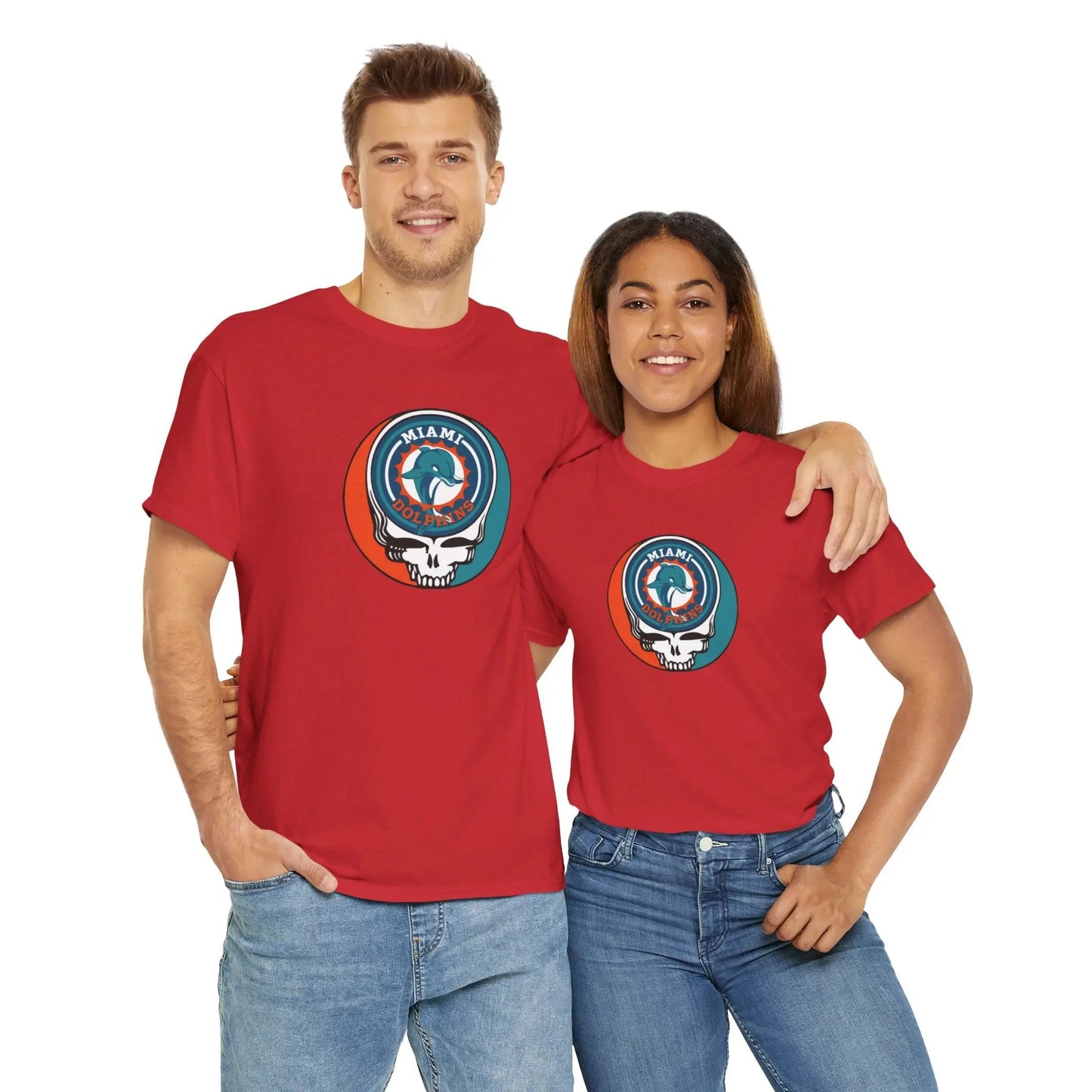 Miami Dolphins Steal Your Face T-Shirt Grateful Dead The Gridiron Collection
