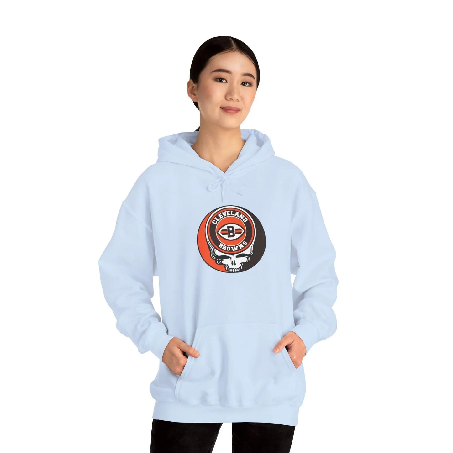 Cleveland Browns Grateful Dead Hooded Sweatshirt Medium-Heavy Fabric The Gridiron Collection