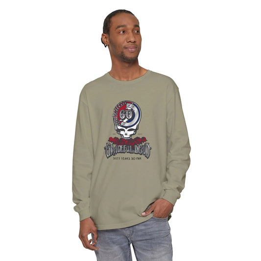Grateful Dead 60th Anniversary Garment-dyed Long Sleeve T-Shirt Vineyard Collection