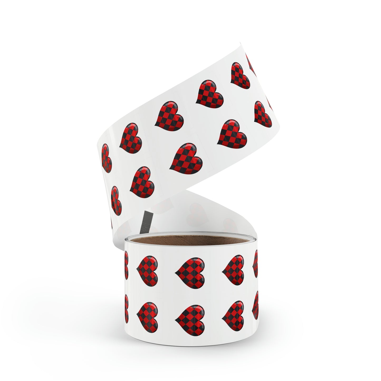 Valentine's heart shape Square Sticker Label Rolls